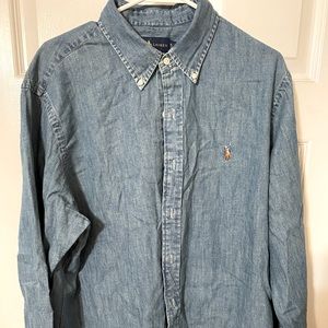 Polo - Denim - long sleeve dress shirt - XL